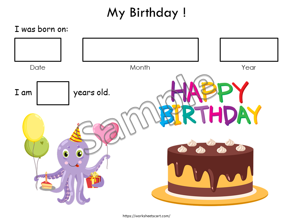 Life Skills Practice Sheets Printable, Toddler Busy Binder, Kids Name, Phone Number, Address, Birthday, Preschool, Kindergarten Curriculum, WWF316