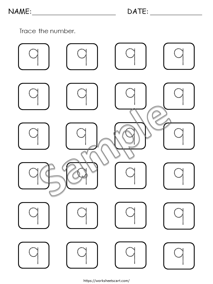Preschool Number Worksheets 1-10 Printable | Learn to Count, Read & Trace, WWF103