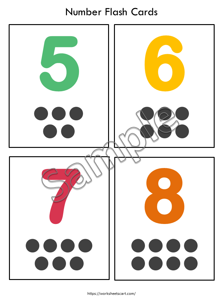 Alphabet and Number Flashcards Printable | Uppercase & Lowercase A-Z Letters | Numbers 1-10 with Counting Dots | Preschool and Kindergarten, WWF108