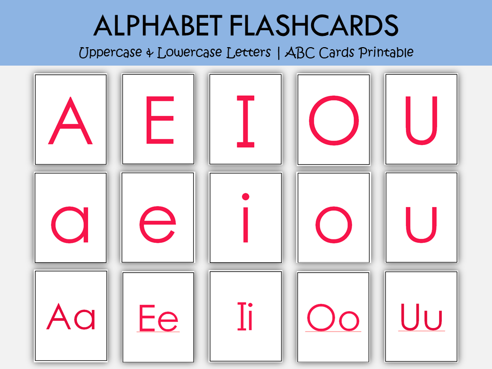 Printable Alphabet Flashcards – 78 ABC Cards in Black & White, Uppercase & Lowercase, A4 and Letter Size, WWF128