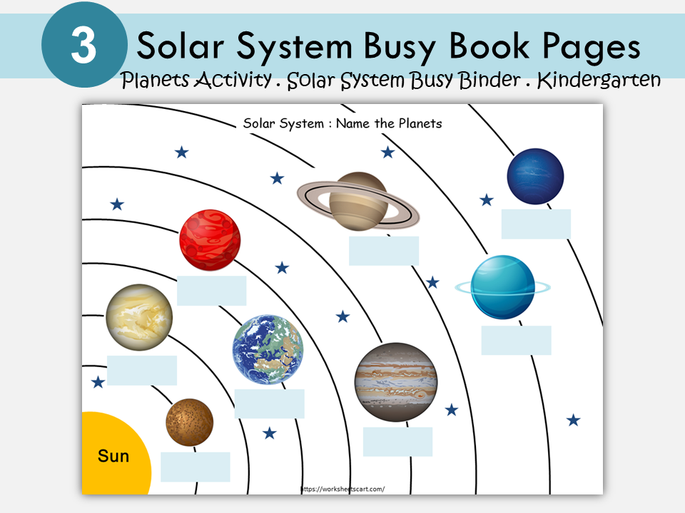 Solar System Busy Book Page, Planets Matching Worksheet for Toddlers, Space Learning Printable, Homeschool, Educational Resource, WWF141