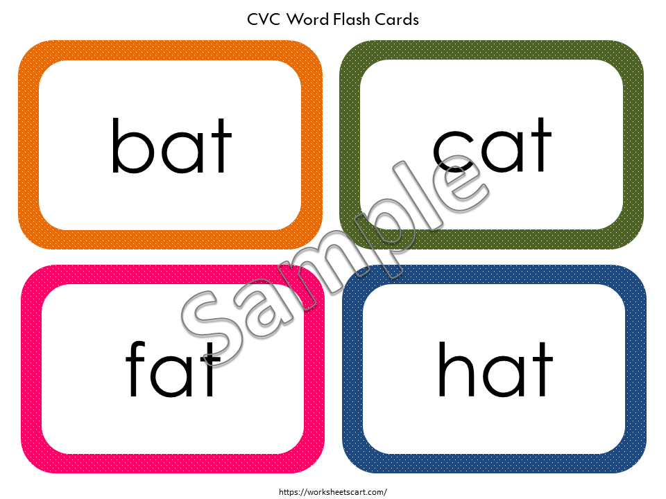 CVC Words, CVC Mat, CVC Flashcards, Word Builder, Kindergarten Phonics, Preschool Printable, Montessori, Homeschool, Educational, WWF146