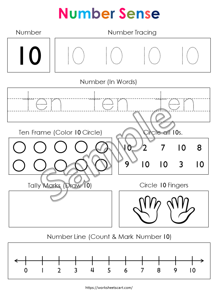 Number Worksheets 1-10 for Preschool | Number Tracing, Counting & Number Recognition Activities, WWF153