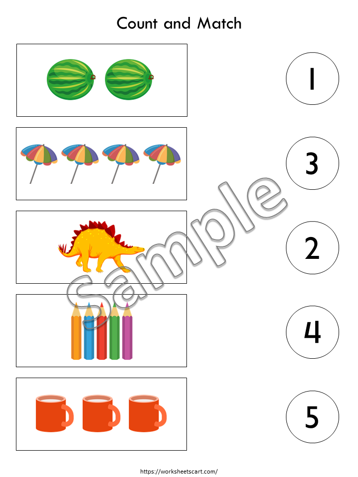 Preschool & Kindergarten Math Worksheets Bundle | Numbers 1–10 Counting, Tracing & Early Math Activities, WWF163