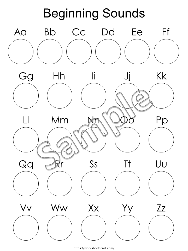 Beginning Sounds, Printable Alphabet Game, Preschool Curriculum, Learning To Read, Homeschool Activity, Phonics Activity, Matching Game, WWF177