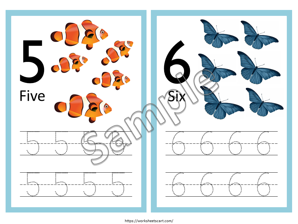 Numbers Flash Cards, Preschool Counting Flashcards, Tracing Numbers, Number Cards 1-10, Montessori Flash Cards, Learning Number Formations, WWF207