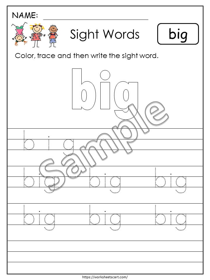 Sight Word Worksheets, Sight Words Printable, Kindergarten Sight Words, Pre Primer 40 Sight Words, Learn to Read, Phonics Book, Grade 1, WWF212