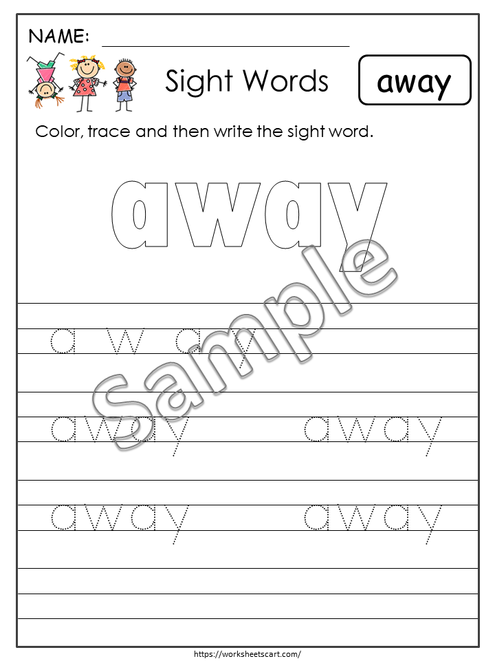 Sight Word Worksheets, Sight Words Printable, Kindergarten Sight Words, Pre Primer 40 Sight Words, Learn to Read, Phonics Book, Grade 1, WWF212