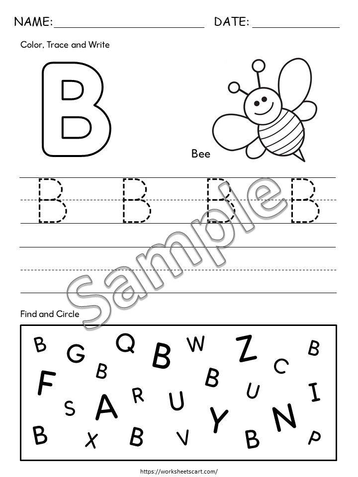 Alphabet Tracing Worksheets for Kids, Printable Letter Tracing Workbook, Handwriting Practice, Kindergarten Preschool, Homeschool Montessori, WWF225