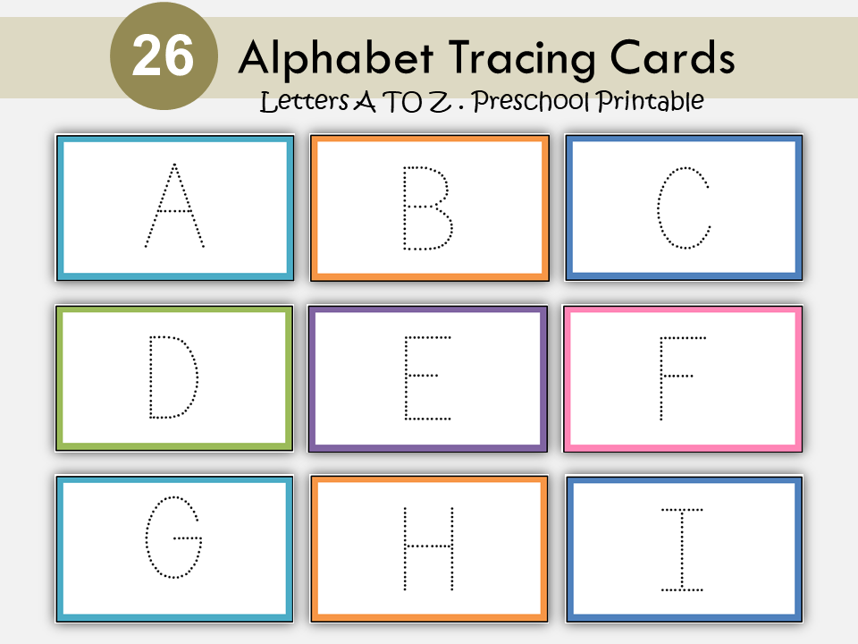 Alphabet Tracing Cards, Letter Tracing, Letter of the Week Worksheets, Preschool Flashcards Printable, ABC Cards, Preschool Curriculum, WWF227