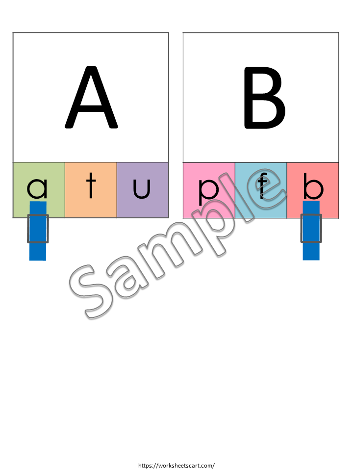 Alphabet Cards Preschool, Alphabet Flashcards Sounds, Alphabet Clip Card, Uppercase and Lowercase Letters Flashcards, Toddlers Activity, WWF230