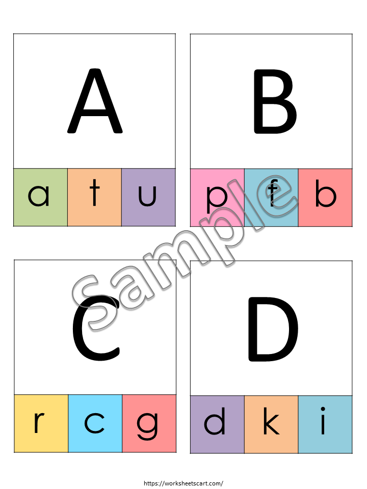 Alphabet Cards Preschool, Alphabet Flashcards Sounds, Alphabet Clip Card, Uppercase and Lowercase Letters Flashcards, Toddlers Activity, WWF230