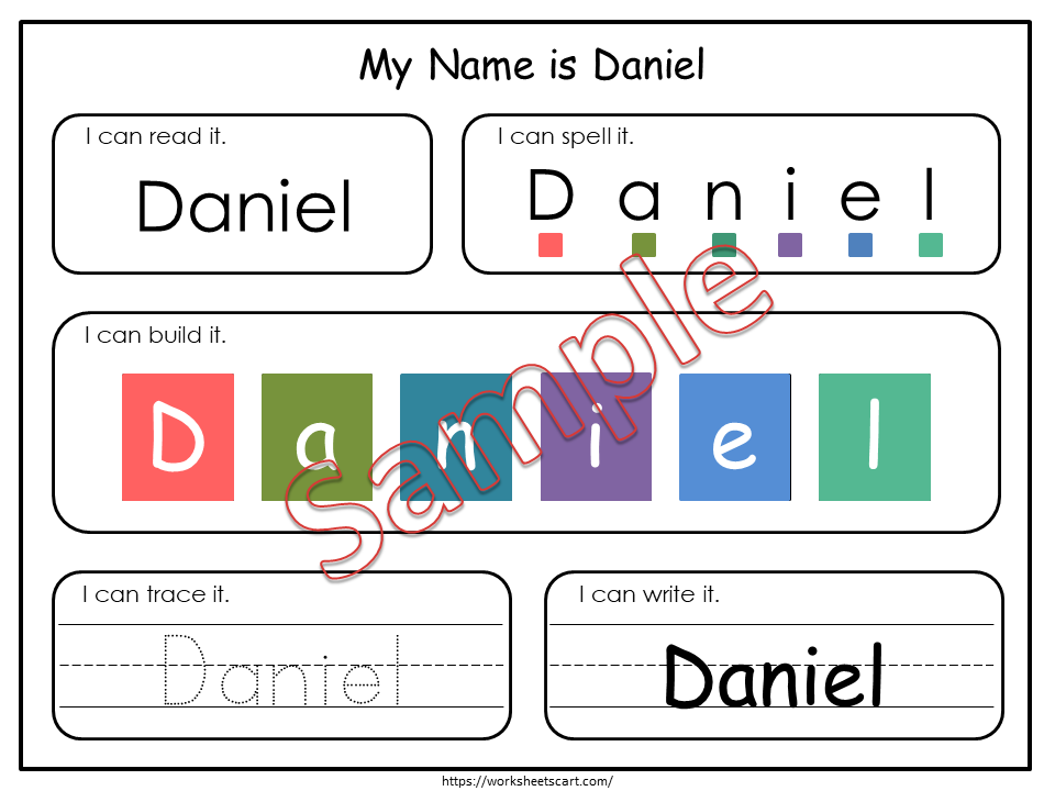 Personalized Name Practice Mat Printable | Custom Name Tracing Activity for Preschool & Kindergarten, WWF255