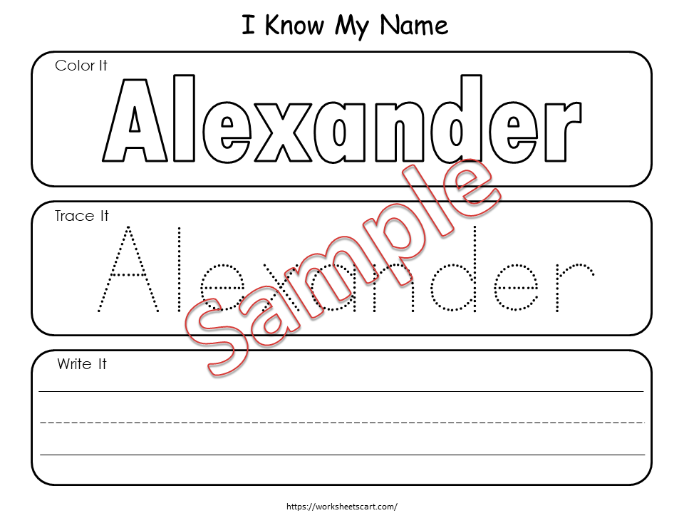 Name Tracing Sheet, Name Tracers, Name Tracing Worksheet Printable, Custom Name Spelling Activity, Name Practice Page, Preschool, Montessori, WWF257