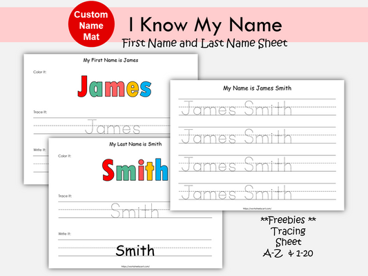 My Name Practice Sheet – Color It, Trace It, Write It, Personalized Name Practice Printable for Early Learners, Name Practice Activity, PDF, WWF259