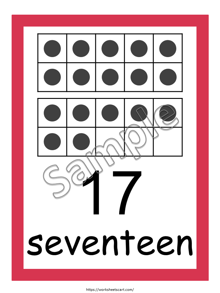Ten Frame Number Flashcards 1-20 | Classroom Math Posters & Flashcards | Number Word, Numeral, Ten Frame | Preschool Kindergarten Printable, WWF268
