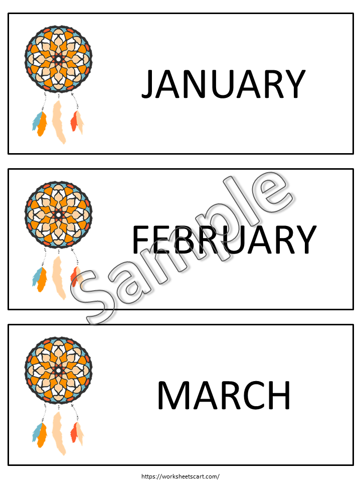 Days Of The Week Flashcards, Months Of The Year Printables, Display, Labels, Folders, Preschool, Kindergarten Curriculum, Toddlers, Kids, WWF312