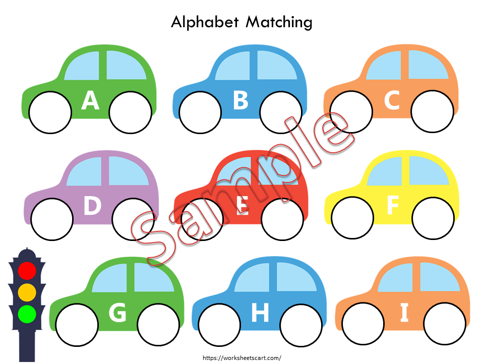 Alphabet Matching Activity, Alphabet Worksheets, Uppercase & Lowercase Letters, Preschool Printable, Preschool Worksheets, Kindergarten, WWF314