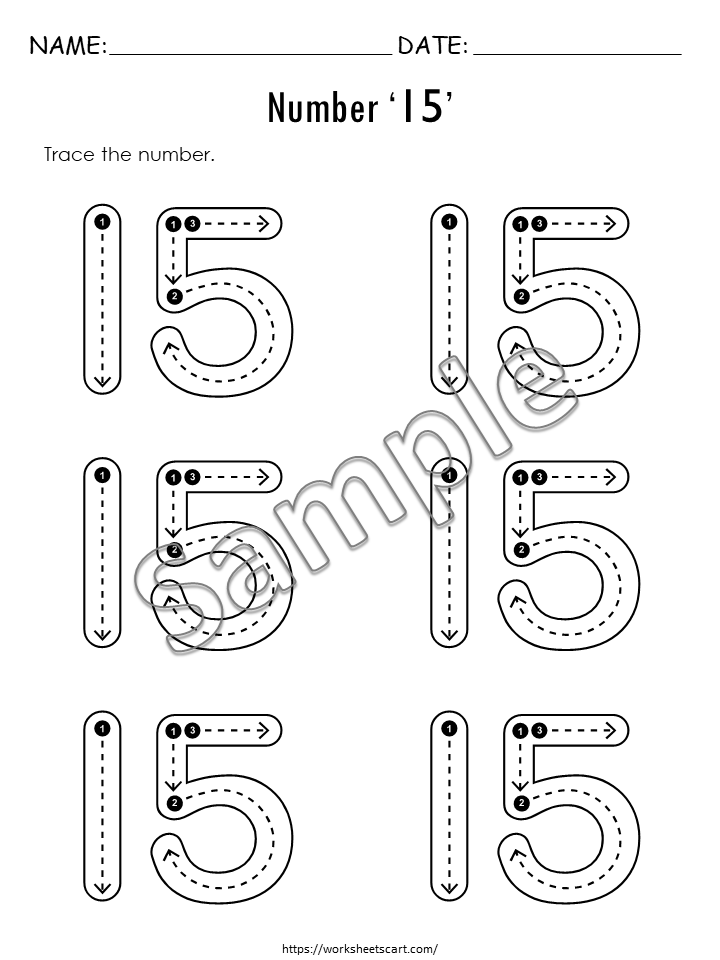 Number of the Day, Number of the Week, Numbers 11-20 Printable, Math Worksheets, Learning Binder, Preschool Curriculum, Kindergarten Tracing, WWF319