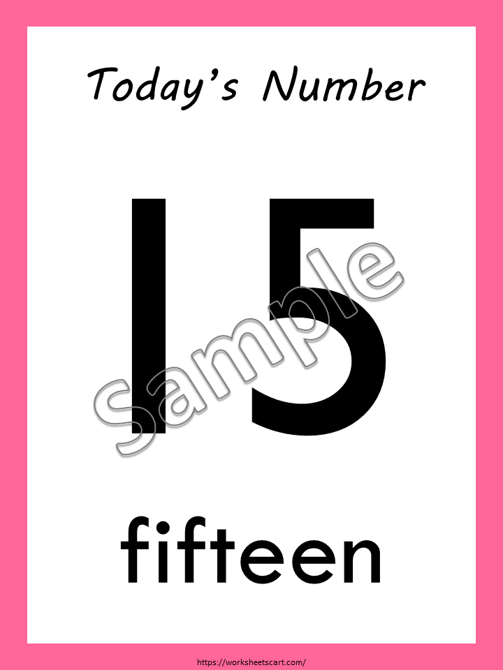 Number of the Day, Number of the Week, Numbers 11-20 Printable, Math Worksheets, Learning Binder, Preschool Curriculum, Kindergarten Tracing, WWF319