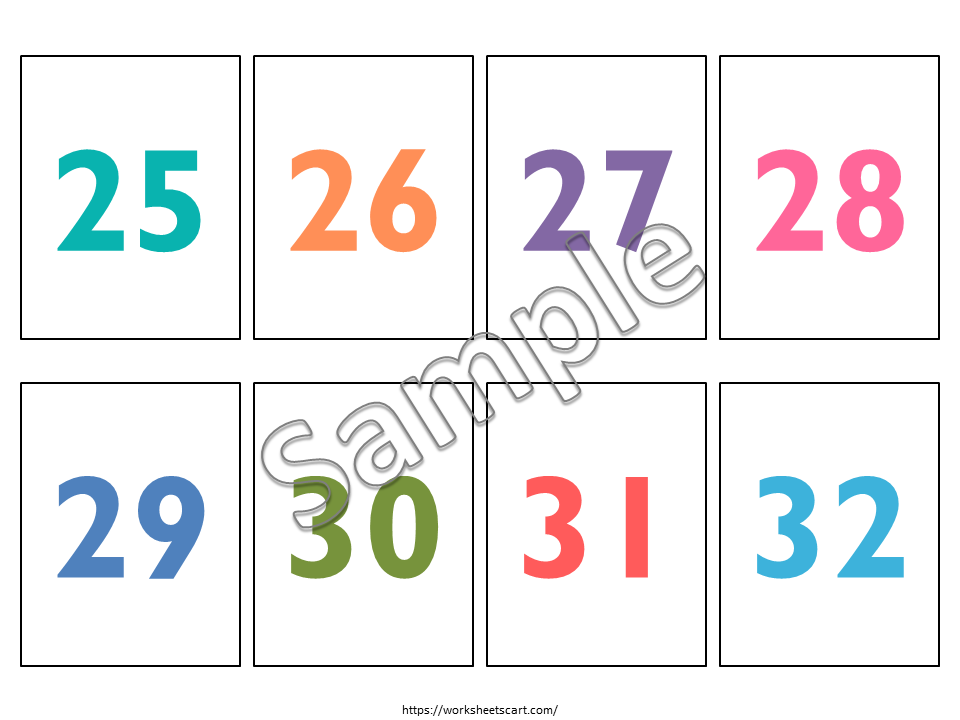 Numbers Flash Cards, Preschool Counting Flashcards, Number Cards 1-100, Montessori Flash Cards, Number Sense, Instant Download, Homeschool, WWF325