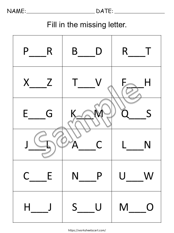 Alphabet Review and Assessment Worksheets Printable | ABC Activities | Uppercase Lowercase Matching | Letter Tracing | Phonics | ABC Order, WWF332