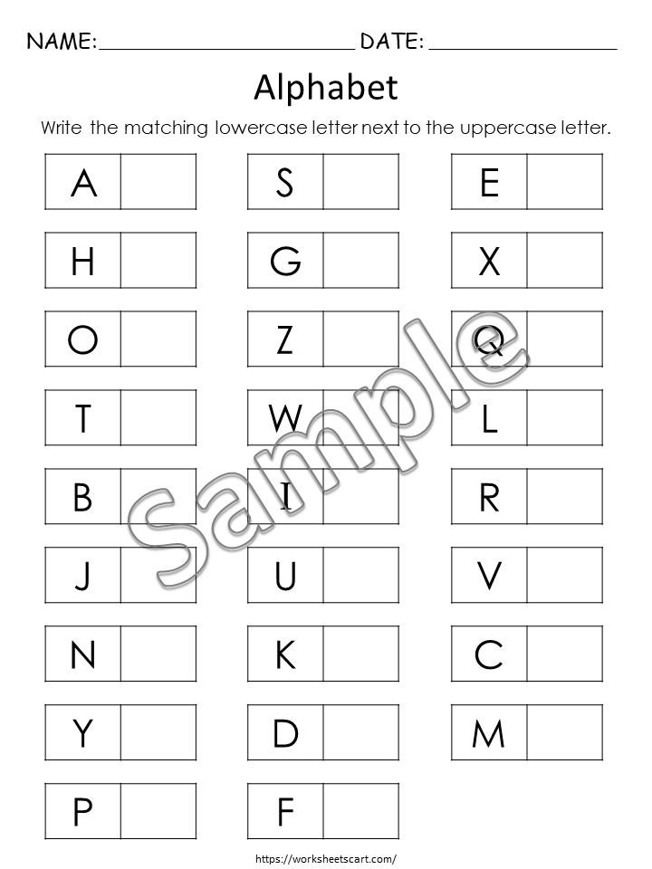 Alphabet Review and Assessment Worksheets Printable | ABC Activities | Uppercase Lowercase Matching | Letter Tracing | Phonics | ABC Order, WWF332