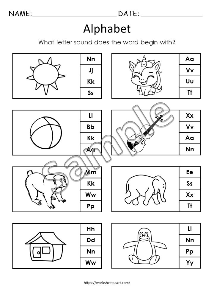 Alphabet Review and Assessment Worksheets Printable | ABC Activities | Uppercase Lowercase Matching | Letter Tracing | Phonics | ABC Order, WWF332