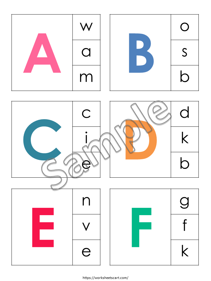 Alphabet Review and Assessment Worksheets Printable | ABC Activities | Uppercase Lowercase Matching | Letter Tracing | Phonics | ABC Order, WWF332