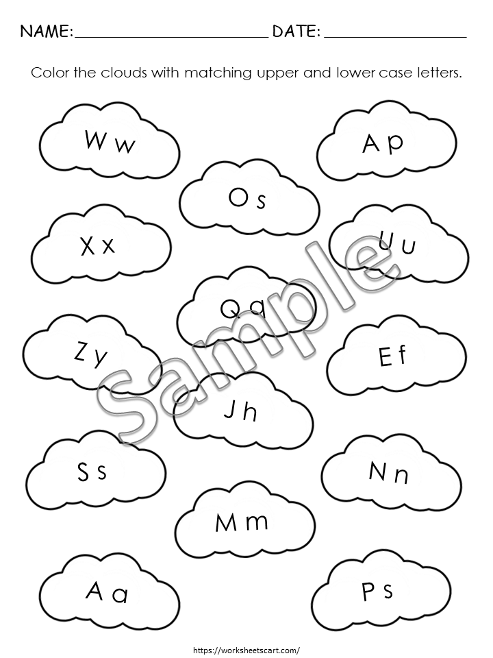 Alphabet Review and Assessment Worksheets Printable | ABC Activities | Uppercase Lowercase Matching | Letter Tracing | Phonics | ABC Order, WWF332