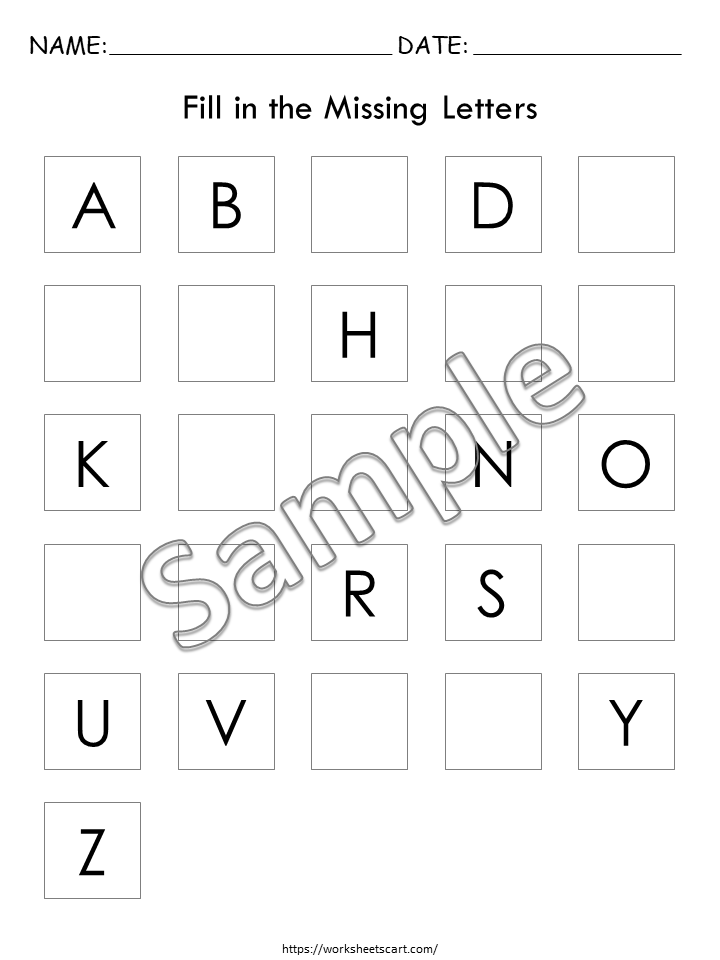 Alphabet Review and Assessment Worksheets – 40 Printable ABC Activities for Preschool and Kindergarten, WWF332