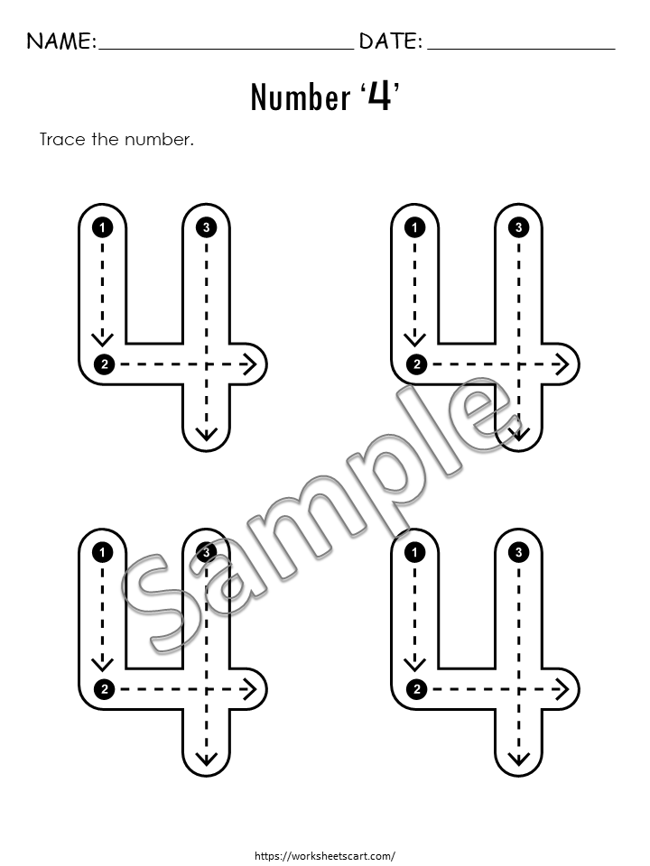 Number Worksheets for Preschool, Number Tracing Workbook, Number of the Day, Number of the Week, Numbers 1-30 for Kids, Kindergarten Math, WWF336