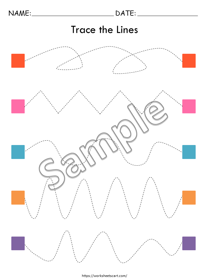 Alphabet & Number Tracing Worksheets | Shapes & Colors Printable, WWF345