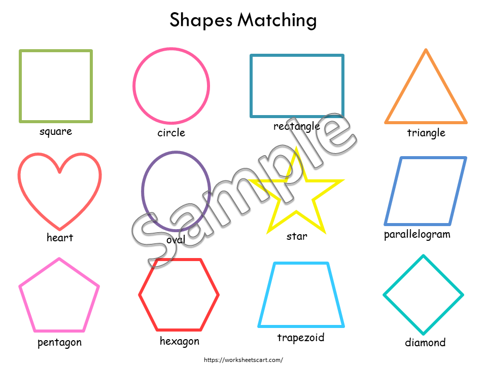 Shapes Matching Activity for Toddlers, Shapes Printable for Children, Shapes Worksheets, Preschool Curriculum, Quite Book, Busy Book Pages, WWF356