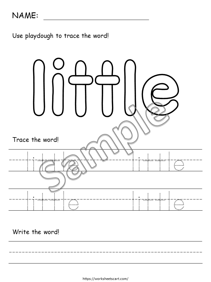 Sight Words Worksheets, Dolch Pre Primer Tracing, Kindergarten Curriculum, Toddlers Phonics Practice, Learn to Read, Spelling, Handwriting, WWF361