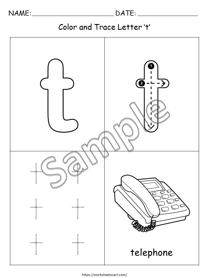 Alphabet Coloring and Tracing Worksheets for Preschool and Kindergarten | Printable ABC Letter Recognition Activities, WWF372