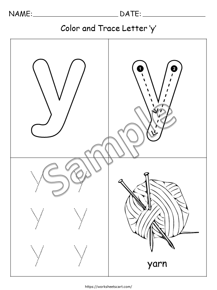 Alphabet Coloring and Tracing Worksheets – Letter Recognition & ABC Practice for Preschool and Kindergarten, WWF372