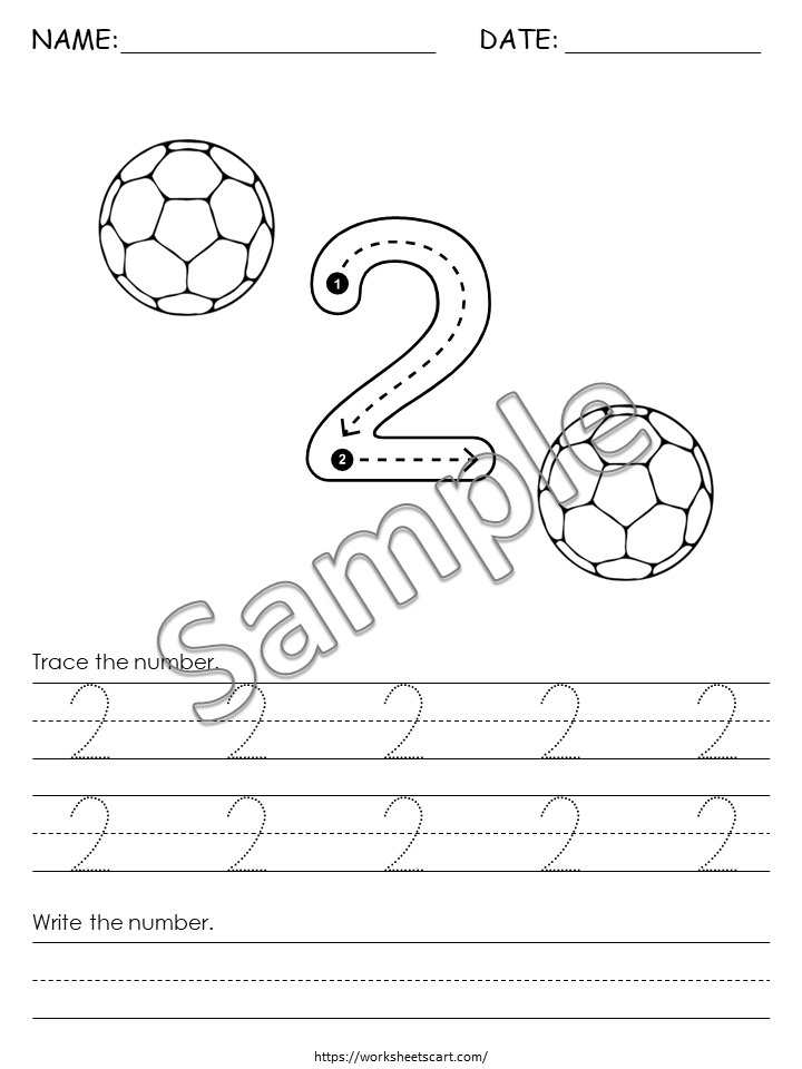 Number Worksheets 1-20 | Trace Write and Color Numbers | Preschool Kindergarten Math Printable | Counting Activity for Kids | Homeschool, WWF377