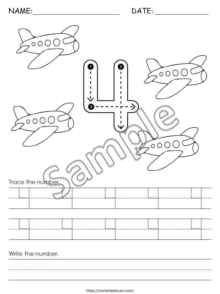 Number Worksheets 1-20 | Trace Write and Color Numbers | Preschool Kindergarten Math Printable | Counting Activity for Kids | Homeschool, WWF377