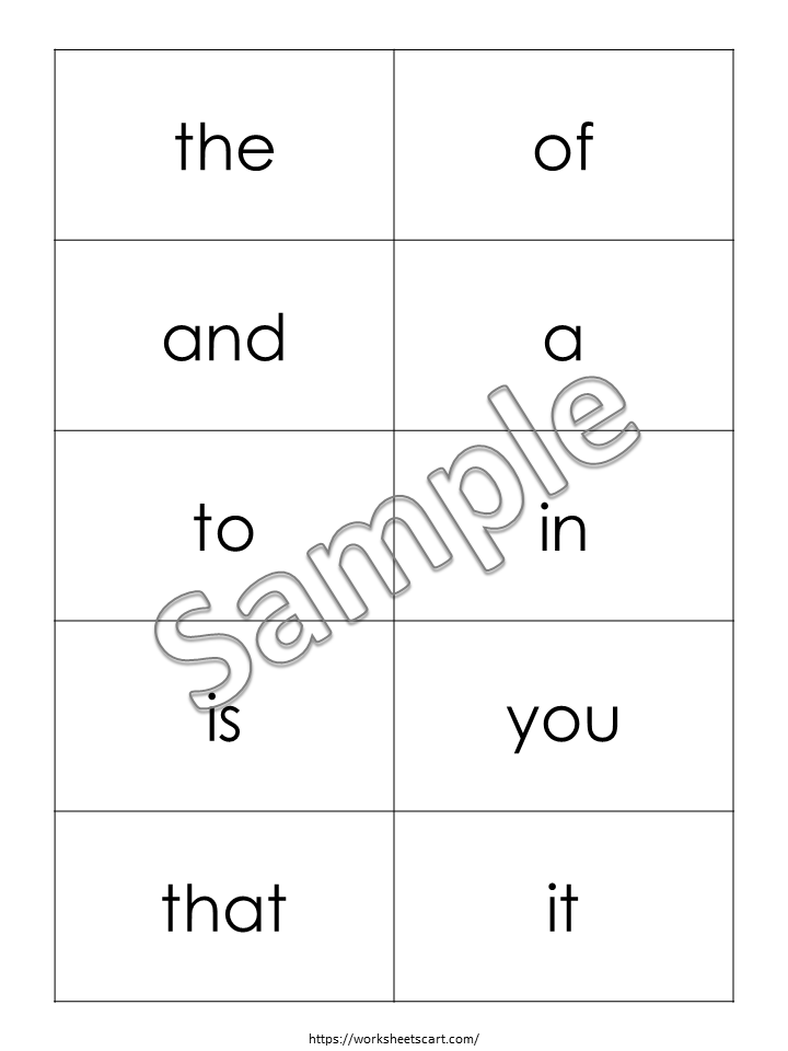 100 Printable Sight Words Bundle, Kindergarten Sight Word Worksheets, Preschool Activity Pages, Sight Word Practice, Handwriting & Spelling, WWF379