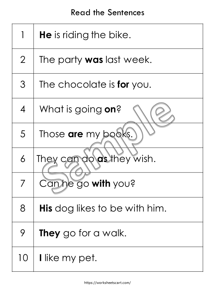 100 Printable Sight Words Bundle, Kindergarten Sight Word Worksheets, Preschool Activity Pages, Sight Word Practice, Handwriting & Spelling, WWF379
