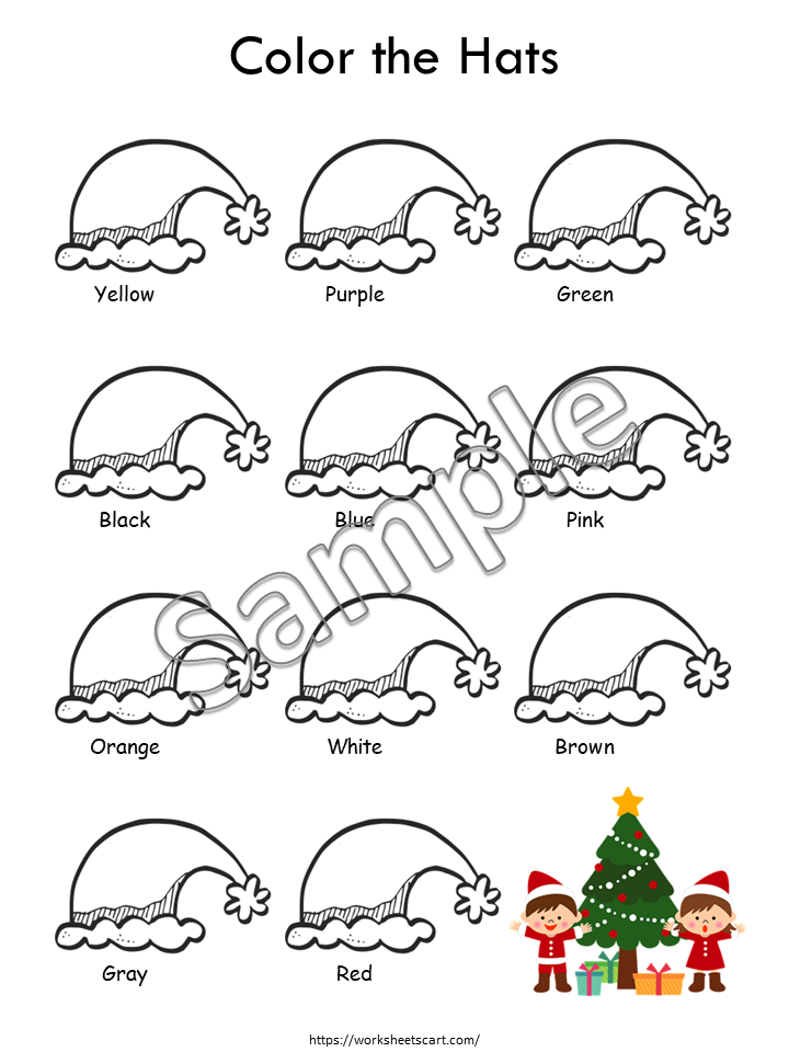 Christmas Activities for Kids, Christmas Worksheets for Toddlers, Christmas Vocabulary, Busy Book Pages Printable, Preschool Binder, WWF388