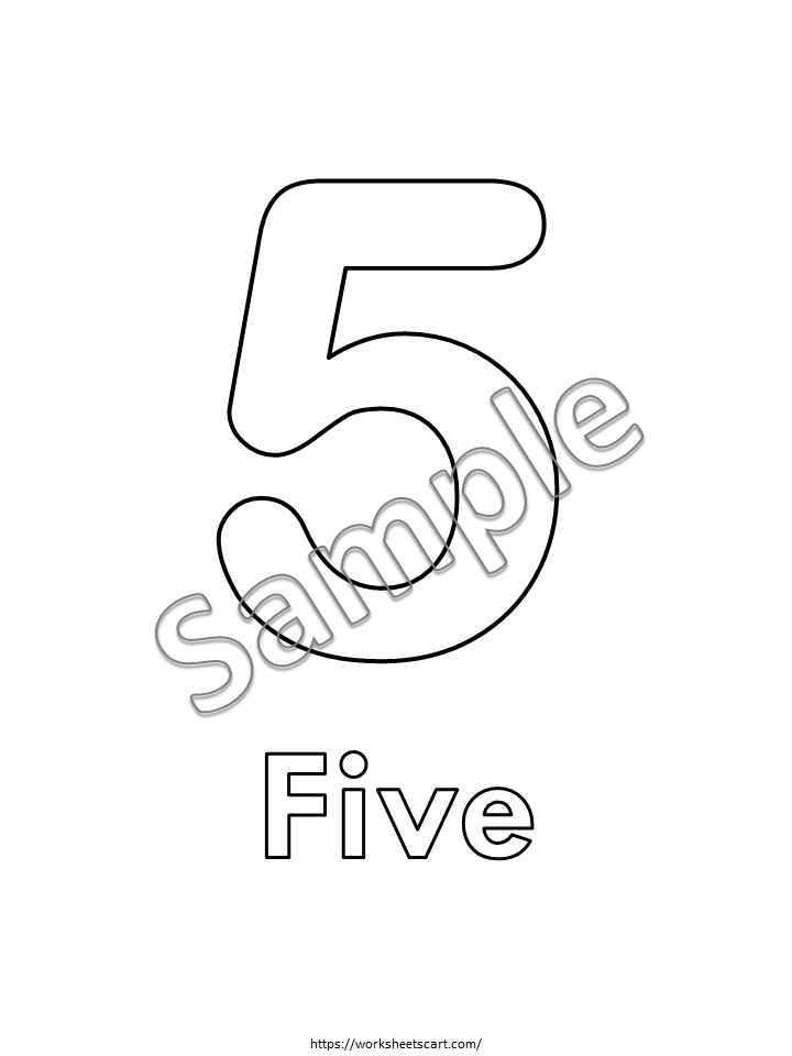 Number Coloring Pages (1-20) Printable Preschool, Number Worksheets, Introduction to Number Activity, Kindergarten Homeschool Activity, WWF389