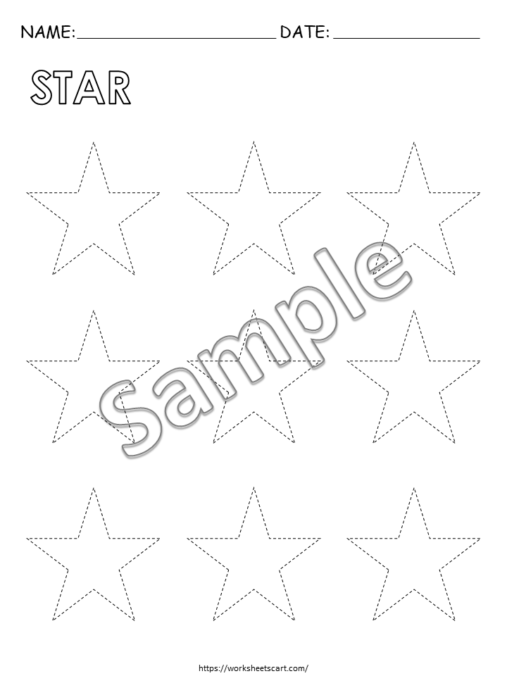 Preschool Shapes Tracing, Basic 2D Shapes, Shape Tracing Worksheets, Learning Shape Printable for Kids, Homeschool Resource, Kindergarten, WWF391