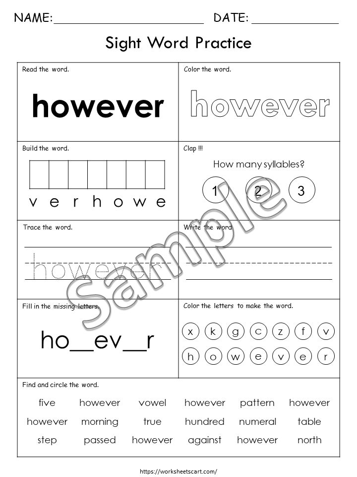 Fry Fourth Hundred Sight Words Worksheets– Read, Trace, Write & Build, Master the Fourth 100 Fry Words, Fourth Hundred Practice Pack, WWF398