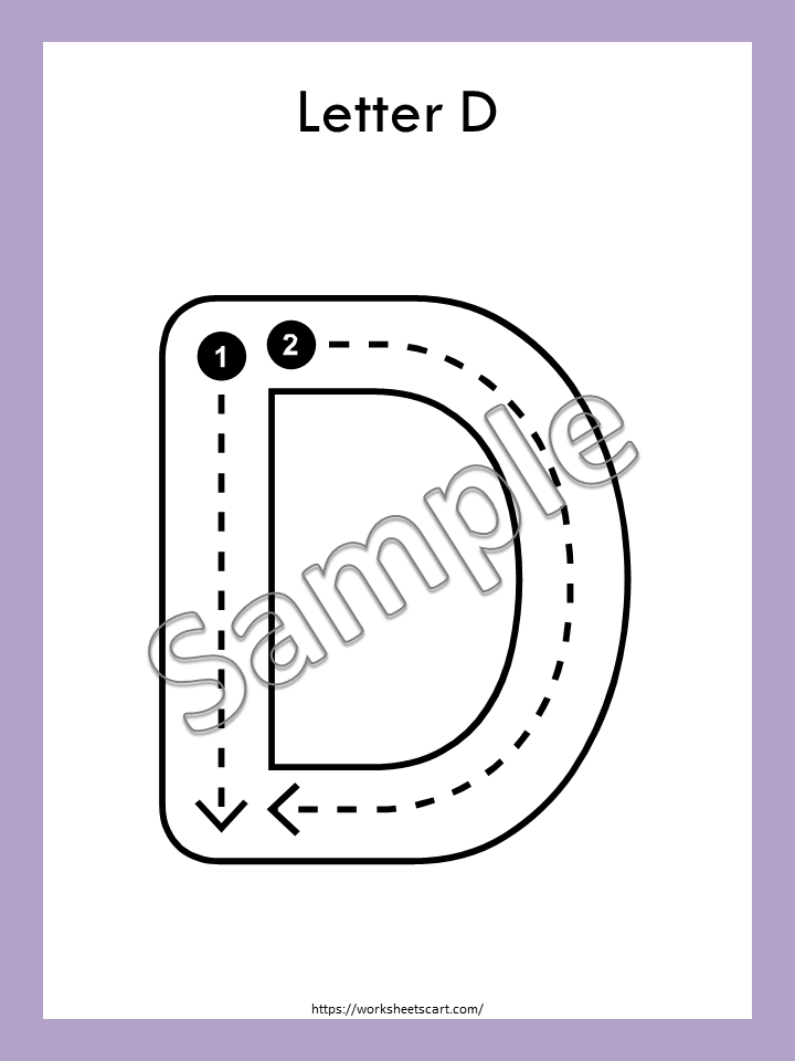 Alphabet Tracing Worksheets Printable, ABC (Uppercase) Full Page Tracing Sheet for Toddlers, Handwriting, Letter of the Day, Kindergarten, WWF401