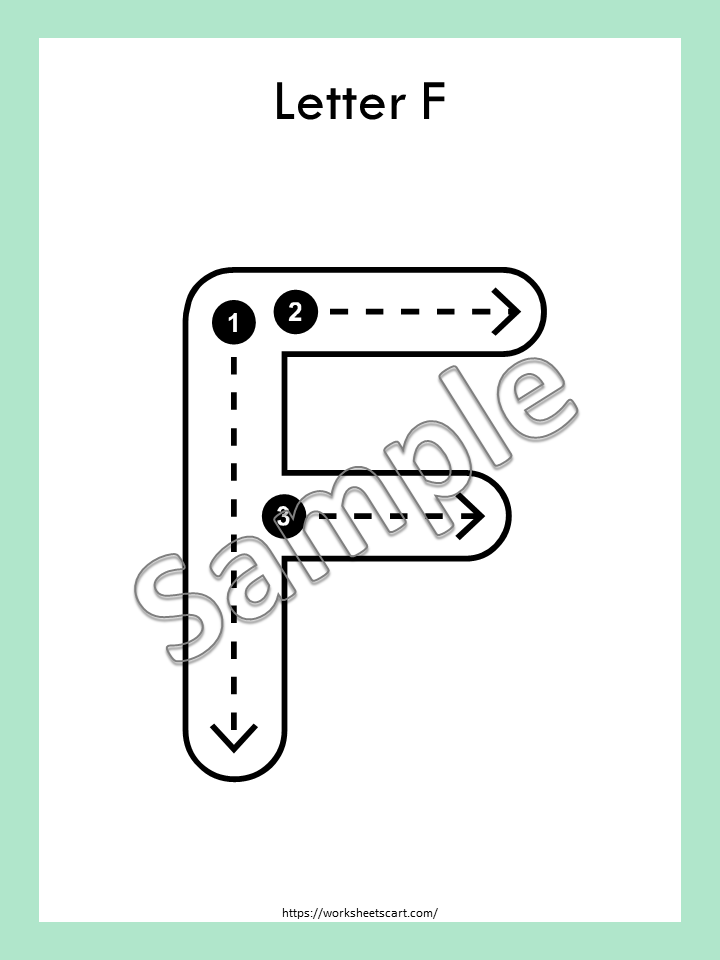 Alphabet Tracing Worksheets Printable, ABC (Uppercase) Full Page Tracing Sheet for Toddlers, Handwriting, Letter of the Day, Kindergarten, WWF401
