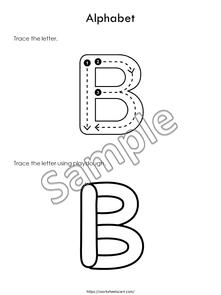 Alphabet Worksheets, Preschool Printables, Toddler Alphabet Workbook, Letters A to Z Tracing & Coloring, Letter Recognition, Alphabet Review, WWF405