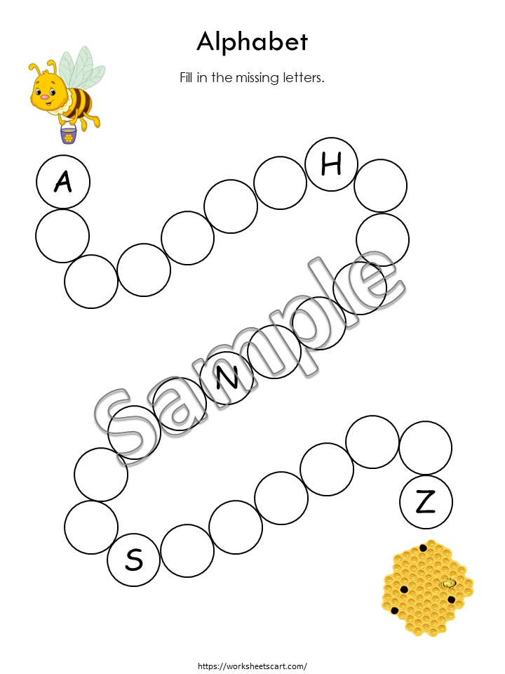 Alphabet Worksheets, Preschool Printables, Toddler Alphabet Workbook, Letters A to Z Tracing & Coloring, Letter Recognition, Alphabet Review, WWF405