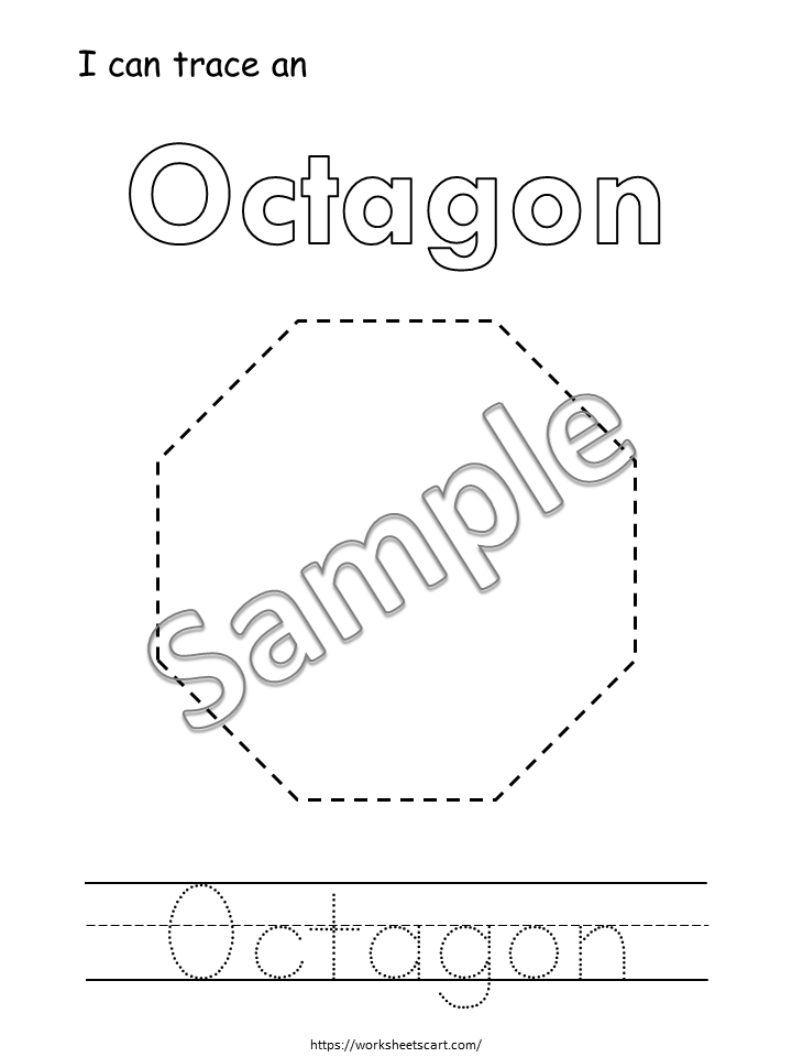 2D Shapes Tracing Worksheets | Preschool & Kindergarten Math Activities | Shape Recognition Practice | Instant Download PDF, WWF408